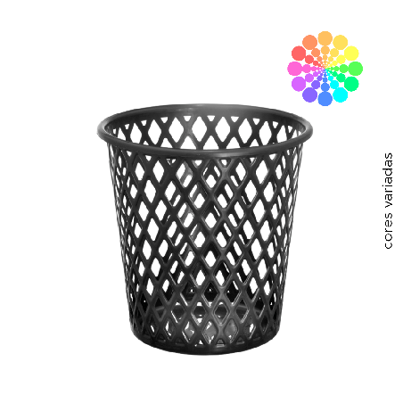 Lixeira 8L Redonda Telada Santana - Cores Variadas