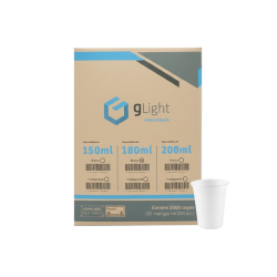 Copo 180ml Glight Branco PS 2500 Unidades