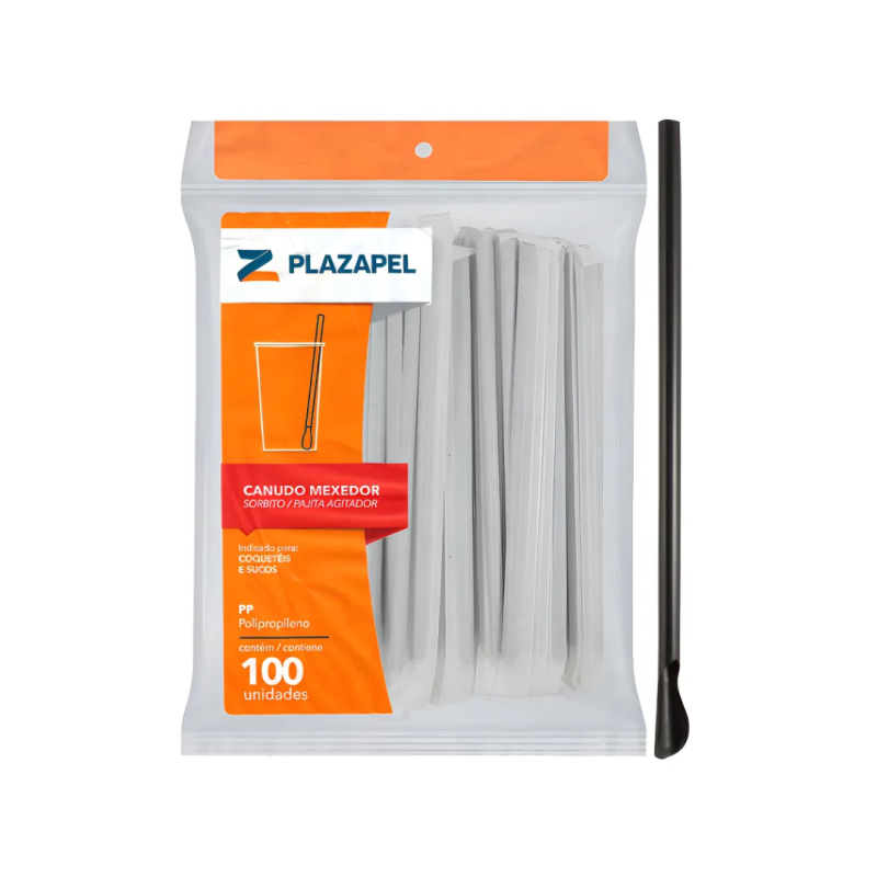 Canudo Mexedor Plazapel Preto