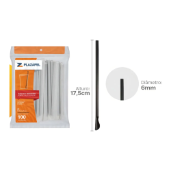 Canudo Mexedor Plazapel Preto