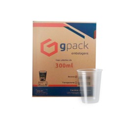 Copo 300ml Gpack Transparente PS