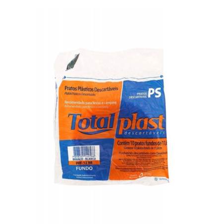 Prato Fundo Branco estilo cumbuca Totalplast