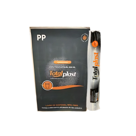 Copo 300ml Totalplast Transparente PP 20X100