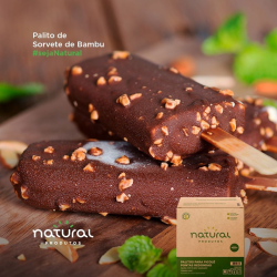 Palito Picolé de Bambu Natural 100 unidades