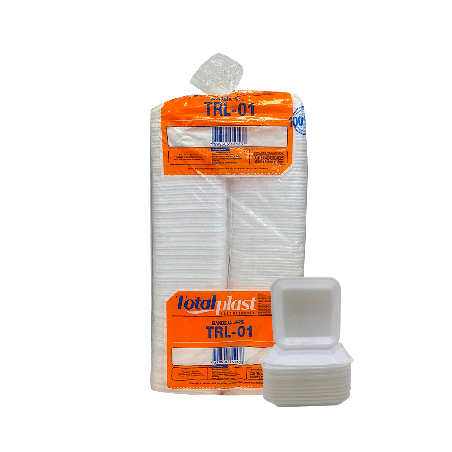 Bandeja de Isopor Rasa TRL01 Total Plast 400 unidades
