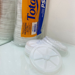 Tampa Sem Furo para Copo de Isopor 300ml Totalplast 1.000 unidades