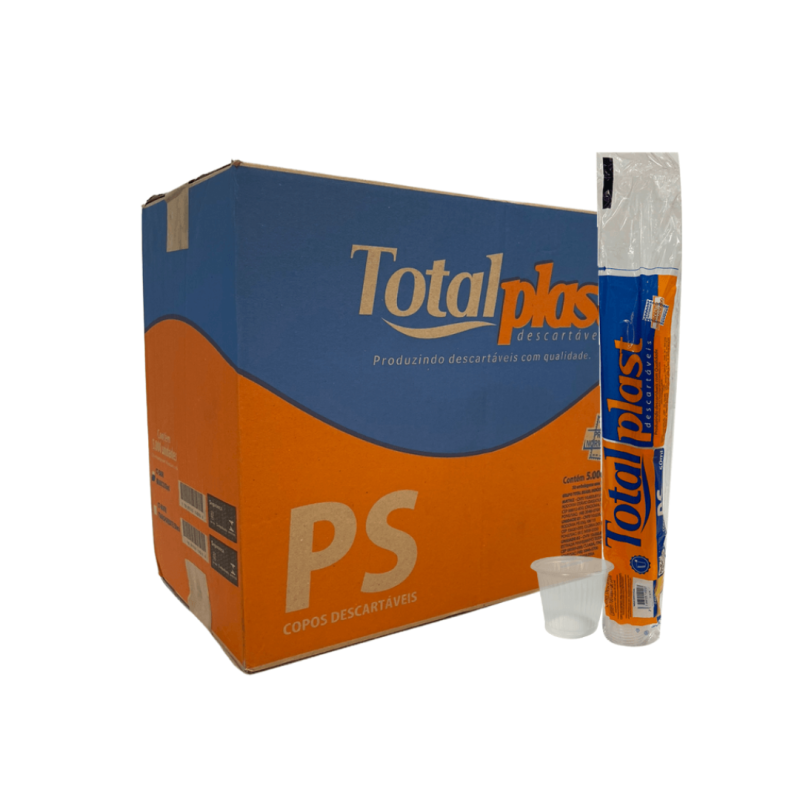 Copo 50ml Totalplast Transparente PS 50X100