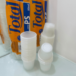 Copo 50ml Totalplast Transparente PS 50X100