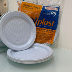 Prato Raso 18cm Total Plast PR-18 BR 500 unidades