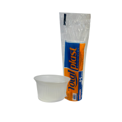 Pote 200ml Transparente PS Totalplast 1.000 unidades