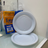 Prato Raso 21cm para Refeição Branco Totalplast 500 unidades