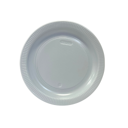 Prato Raso 21cm para Refeição Branco Totalplast 500 unidades