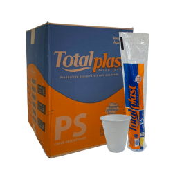 Copo de 180ml Branco PS Totalplast com 2.500 unidades