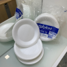 Prato de Isopor Raso 18cm para Refeição Totalplast 400 unidades