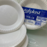 Prato de Isopor Raso 18cm para Refeição Totalplast 400 unidades