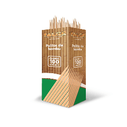 Palito Dental de Bambu Talge 25 Paliteiros de Papel com 100 palitos