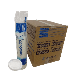 Tampa para Pote de 100ml e copos de 180/200ml Transparente Copomais com 2.000 unidades