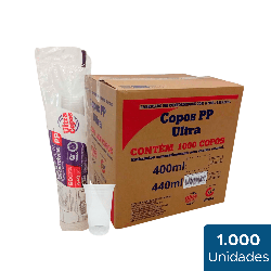 Copo 440ml Transparente PP Liso Ultra 1.000 unidades