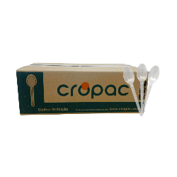 Colher 15,5 cm Cristal para Refeição Cropac 1000 unidades