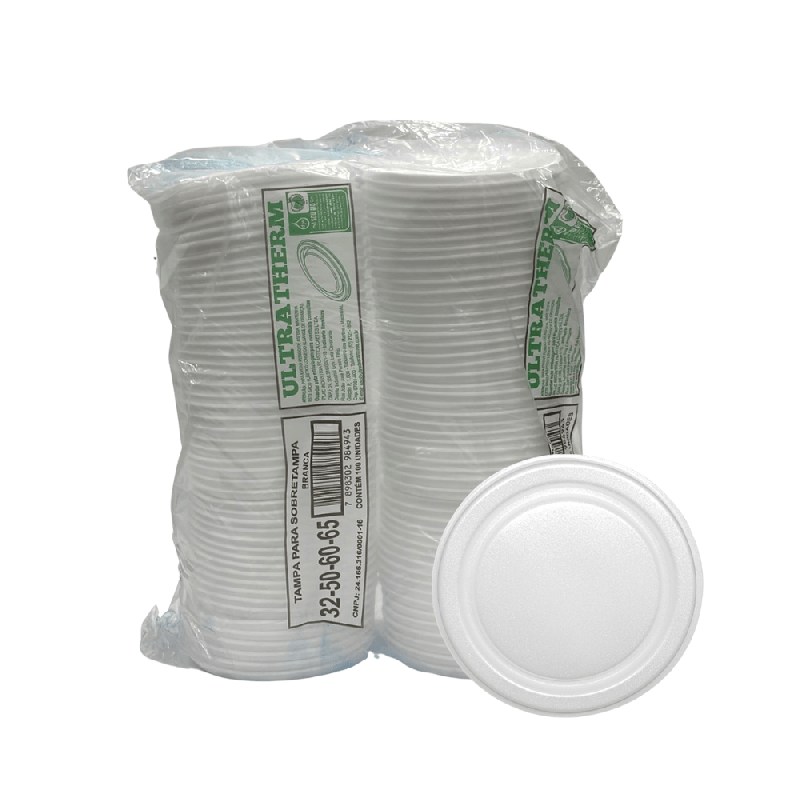 Tampa de Isopor para Marmitex 500/700/750/900ML Ultra com 100 unidades
