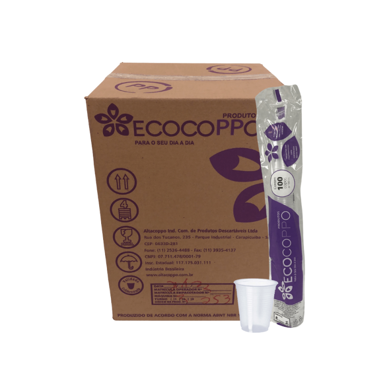 Copo 180ml Transparente PP Ecocoppo 2.500 unidades