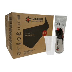 Copo 1.000ml Translúcido com Degrau Copaza 300 unidades