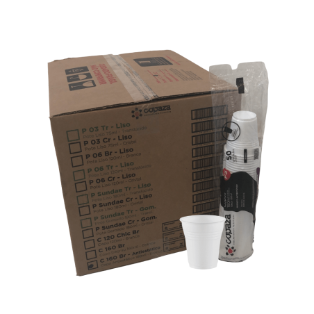 Copo 160ml Branco para Máquina de Café Antiestático Copaza 1.500 unidades
