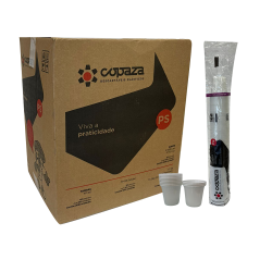 Copo 110ml Branco Liso PS Copaza 3.000 unidades