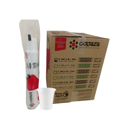 Copo Descartável 150ml Branco PS ABNT2012 Copaza 2.500 unidades