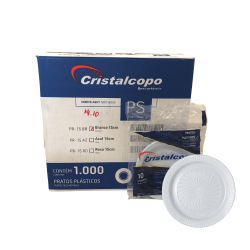 Prato 15cm Raso para Sobremesa Cristalcopo 1.000 unidades