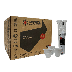 Copo Descartável 120ml Branco Chic Copaza 1.500 unidades