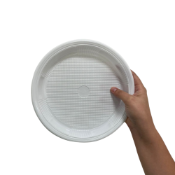Prato 24cm Descartável Raso Branco Copaza 500 unidades