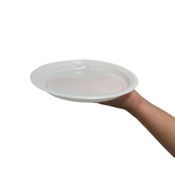 Prato Raso 21cm para Refeição Branco Copaza 1.000 unidades