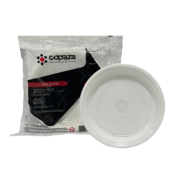 Prato Raso 21cm para Refeição Branco Copaza 1.000 unidades