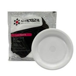 Prato 18cm Raso para Sobremesa Branco Copaza 1.000 unidades
