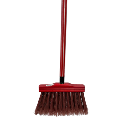 Vassoura Plumada Tipo Noviça com Base de Madeira e Cabo Plastificado MM Acessórios