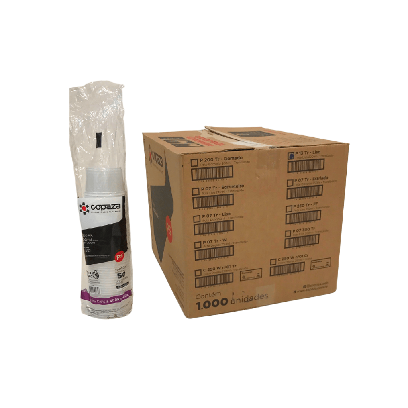 Pote 200ml Liso Translúcido P-13 Copaza 1.000 unidades