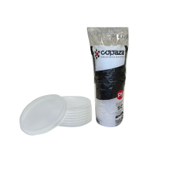 Tampa TP07 Translúcida sem Furo para Copos 400/440/500ml e Potes 200/250ml Copaza 2.000 unidades