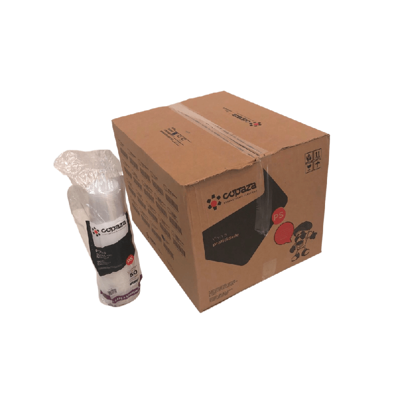 Pote 500ml Liso Translúcido P-08 Copaza 1.000 unidades