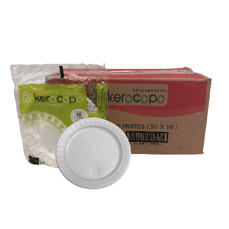 Prato 18cm Sobremesa Raso Kerocopo 500 unidades