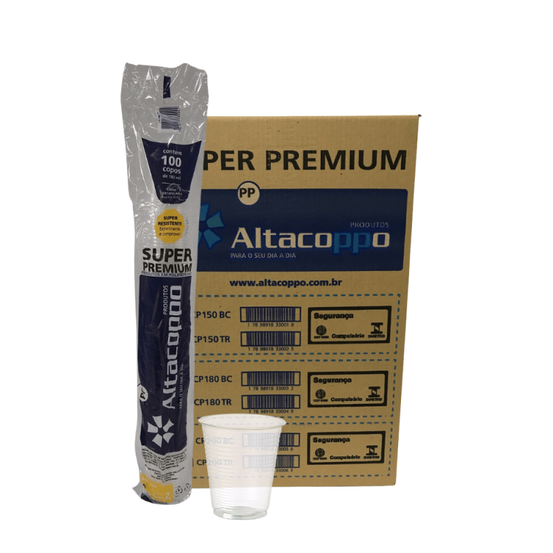 Copo 180ml Transparente PP Altacoppo 2.500 unidades