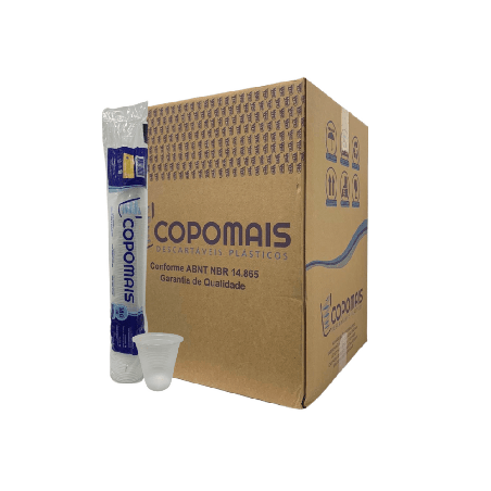 Copo 180ml Transparente PS Copomais 2.500 unidades
