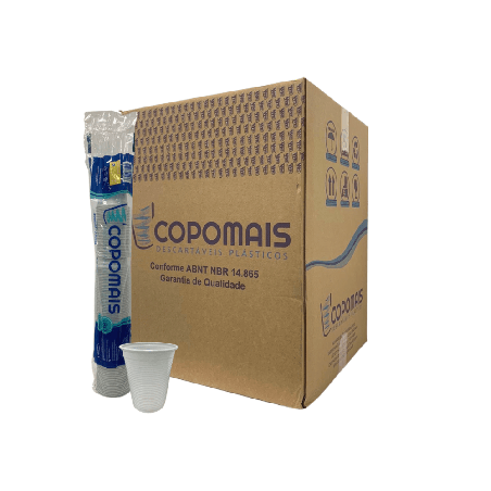 Copo 180ml Branco PS Copomais 2.500 unidades