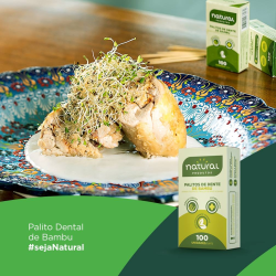 Palito de Dente de Bambu Natural - 25 Paliteiros de Papel com 100 palitos cada