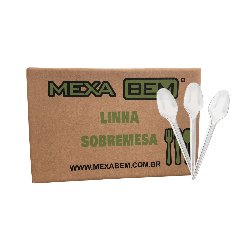 Colher 13,2cm Cristal para Sobremesa Mexa Bem - 1000 unidades