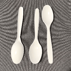 Colher 17,5cm Branca Reforçada para Refeição Goldenplast - 20 pacotes com 50 unidades cada