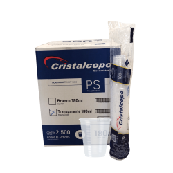 Copo 180ml Translúcido PS Cristalcopo 2.500 unidades