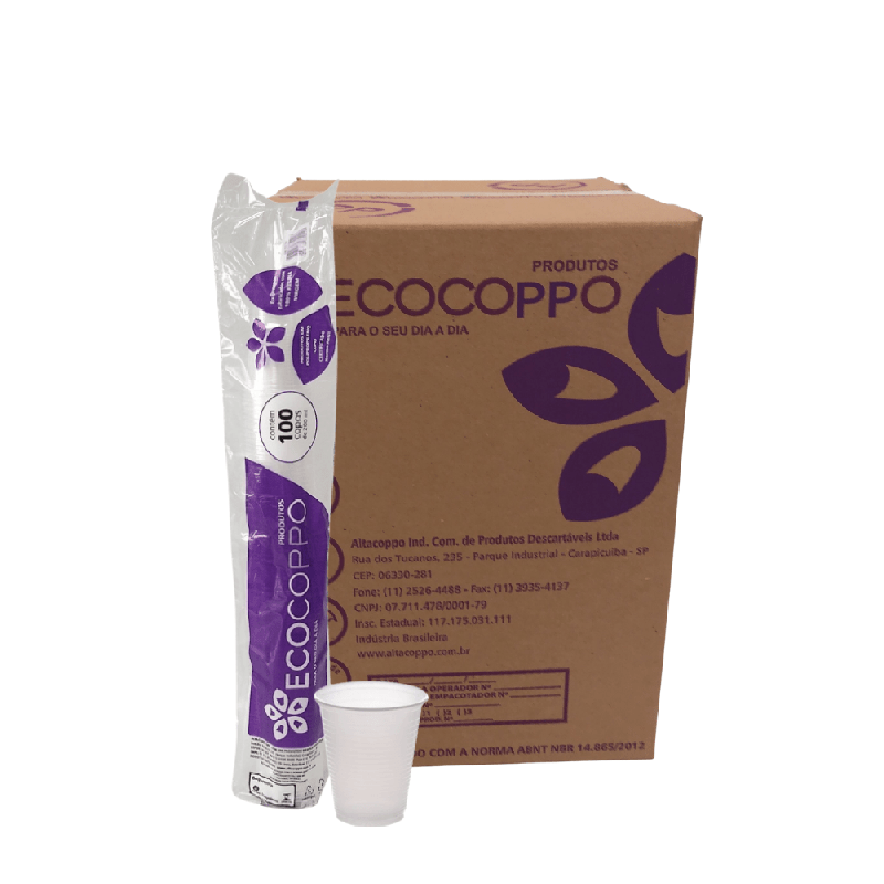 Copo 200ml Branco PP ABNT2012 Ecocoppo 2.500 unidades