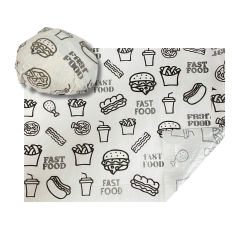 Papel Acoplado Estampado para Lanche 30x38cm Embale Bem 400 folhas