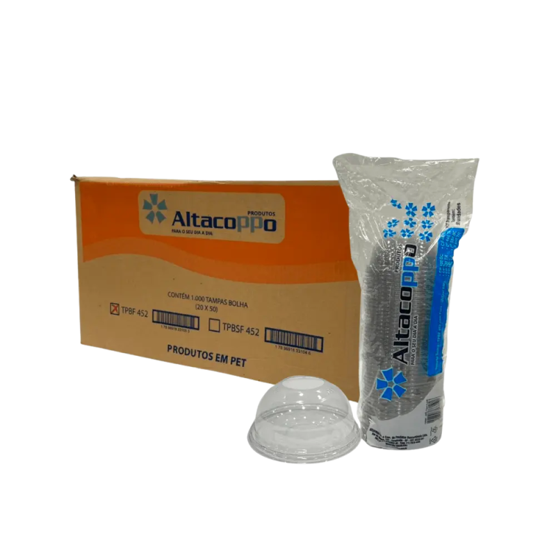 Tampa Bolha com Furo para Copos 400,440,500 e 550ml Altacoppo 1000 unidades